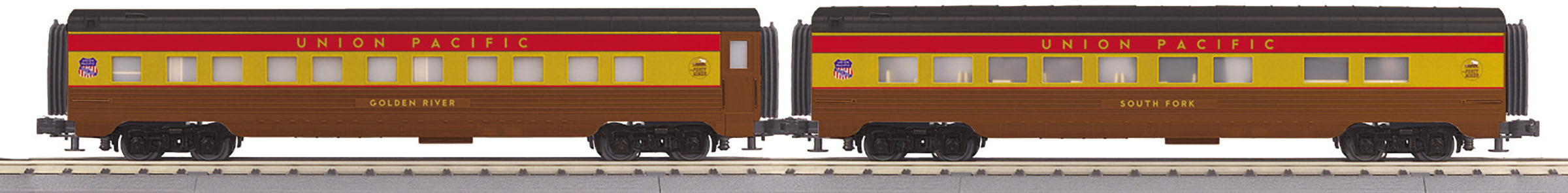 O Gauge RailKing Union Pacific 2-Car 60’ Streamlined Sleeper/Diner