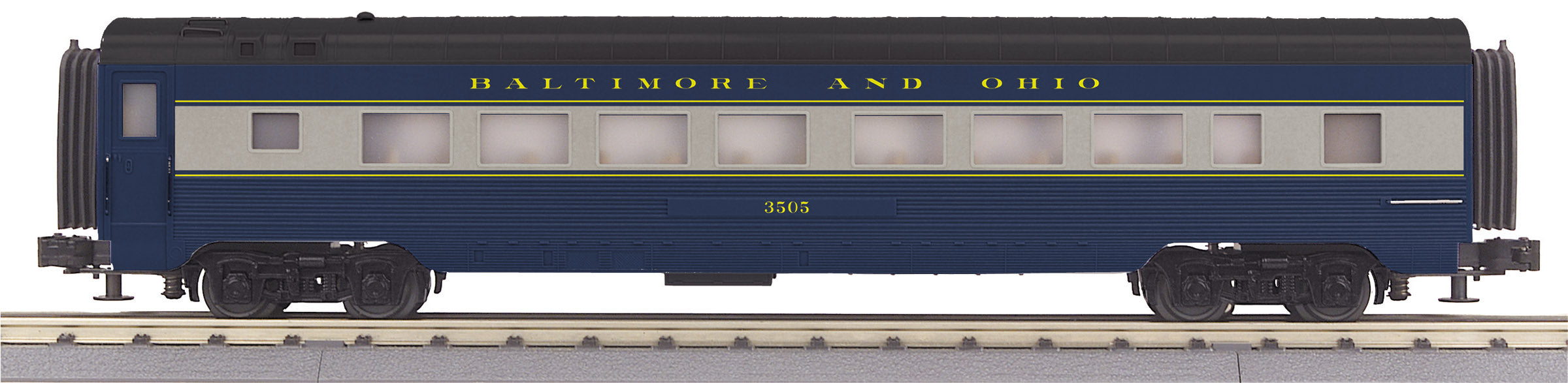 O Gauge RailKing Baltimore & Ohio 60’ Streamlined Coach Car