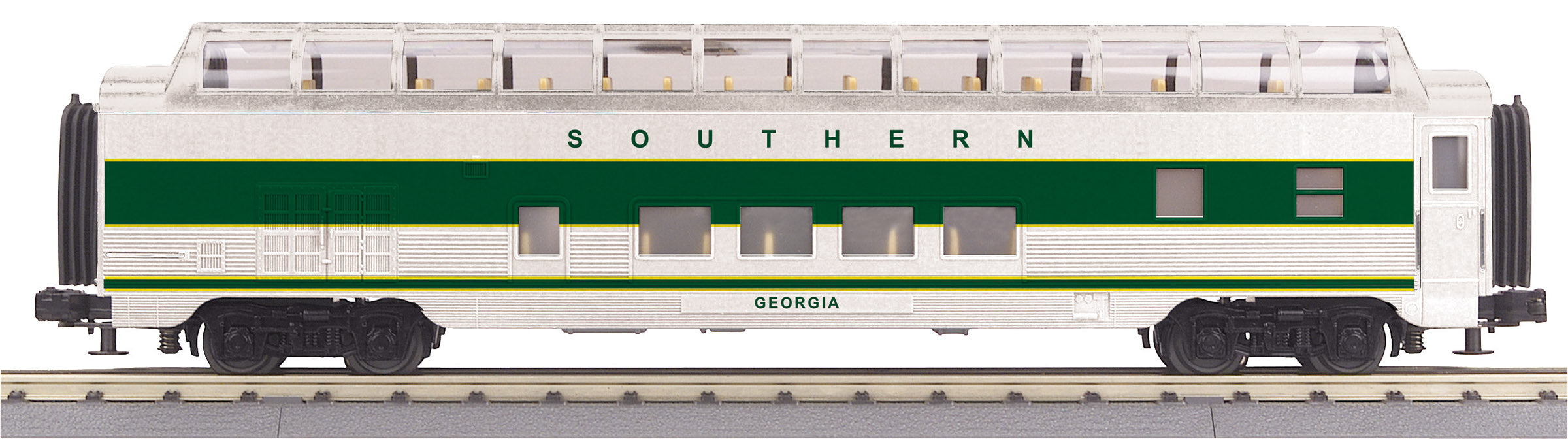 O Gauge RailKing Southern 60’ Streamlined Full-Length Vista Dome Car