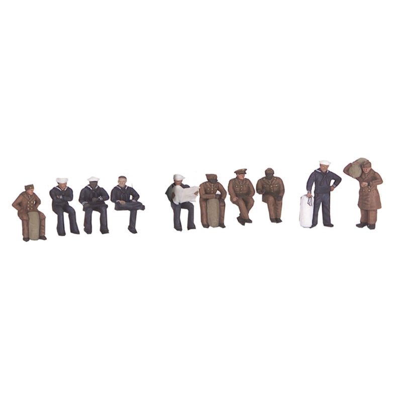 Atlas Layout Accessories - Figure Sets - Premier Heavyweight 10pc Army/Navy Passenger Set #4