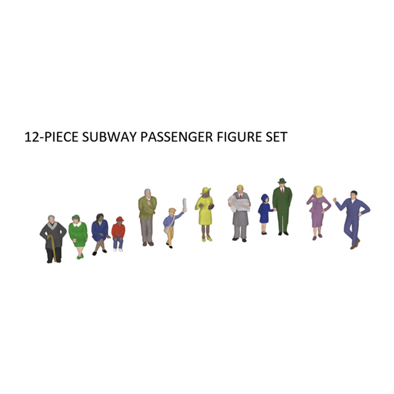 Atlas Layout Accessories - Figure Sets - 12 piece set of Station Platform Passengers