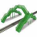 Atlas Layout Accessories - Pedestrian Crosswalks - O Scale Single Track Pedestrian Crosswalk - Green