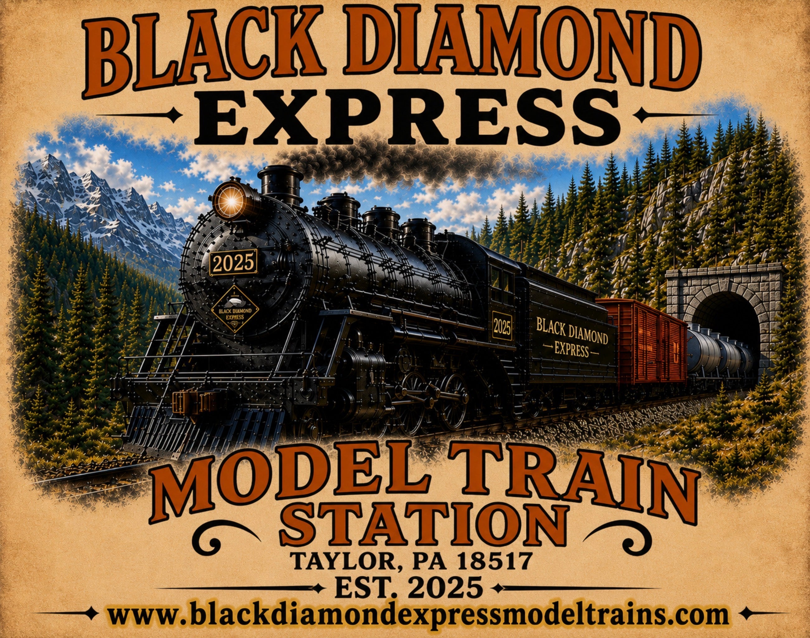 Black Diamond Express Model Train Station