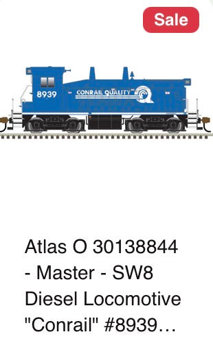 Atlas O 30138844 - Master - SW8 Diesel Locomotive "Conrail" #8939