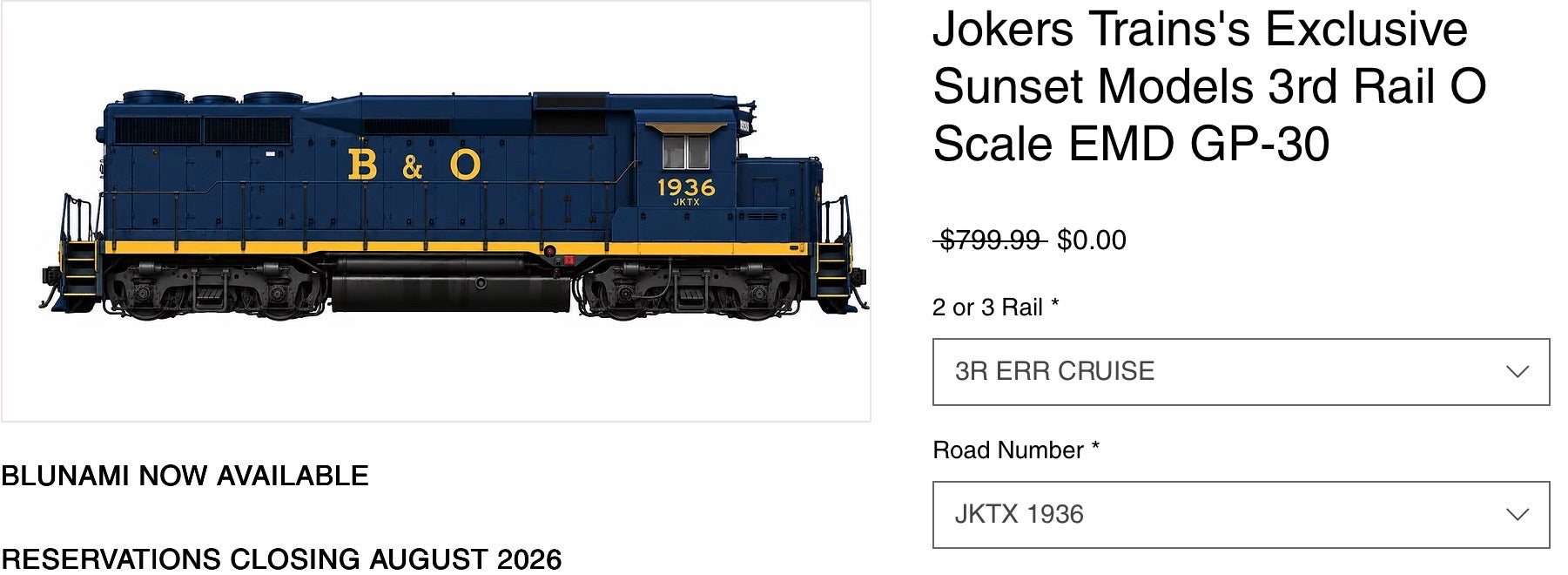 JOKERS Train’s Exclusive 3r ERR 1936