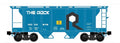 RMT The Rock PS-2 Style 2 Bay Covered hopper car , 3 rail.