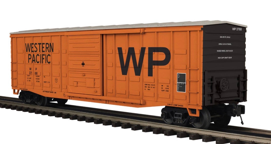 O Scale Premier Western Pacific 50’ Waffle Box Car