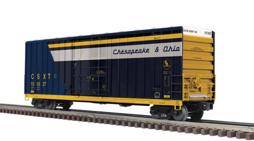 ATLAS O PREMIER 50' GUNDERSON HIGH CUBE BOX CAR 3 PACK CSX HERITAGE (INCLUDES: CSX B&O HERITAGE #101869, C&O HERITAGE #101827, CHESSIE SYSTEM HERITAGE #10973) (YELLOW/BLUE) - 3RL