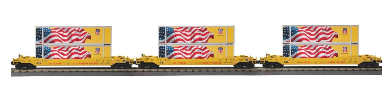 Union Pacific O Gauge RailKing 3-Car Husky Stack Set