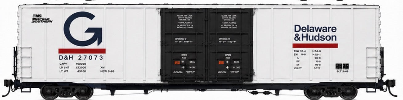 BDE Custom Run - GGD Greenbrier 7550 cf 60' Plate F Boxcar - Delaware & Hudson