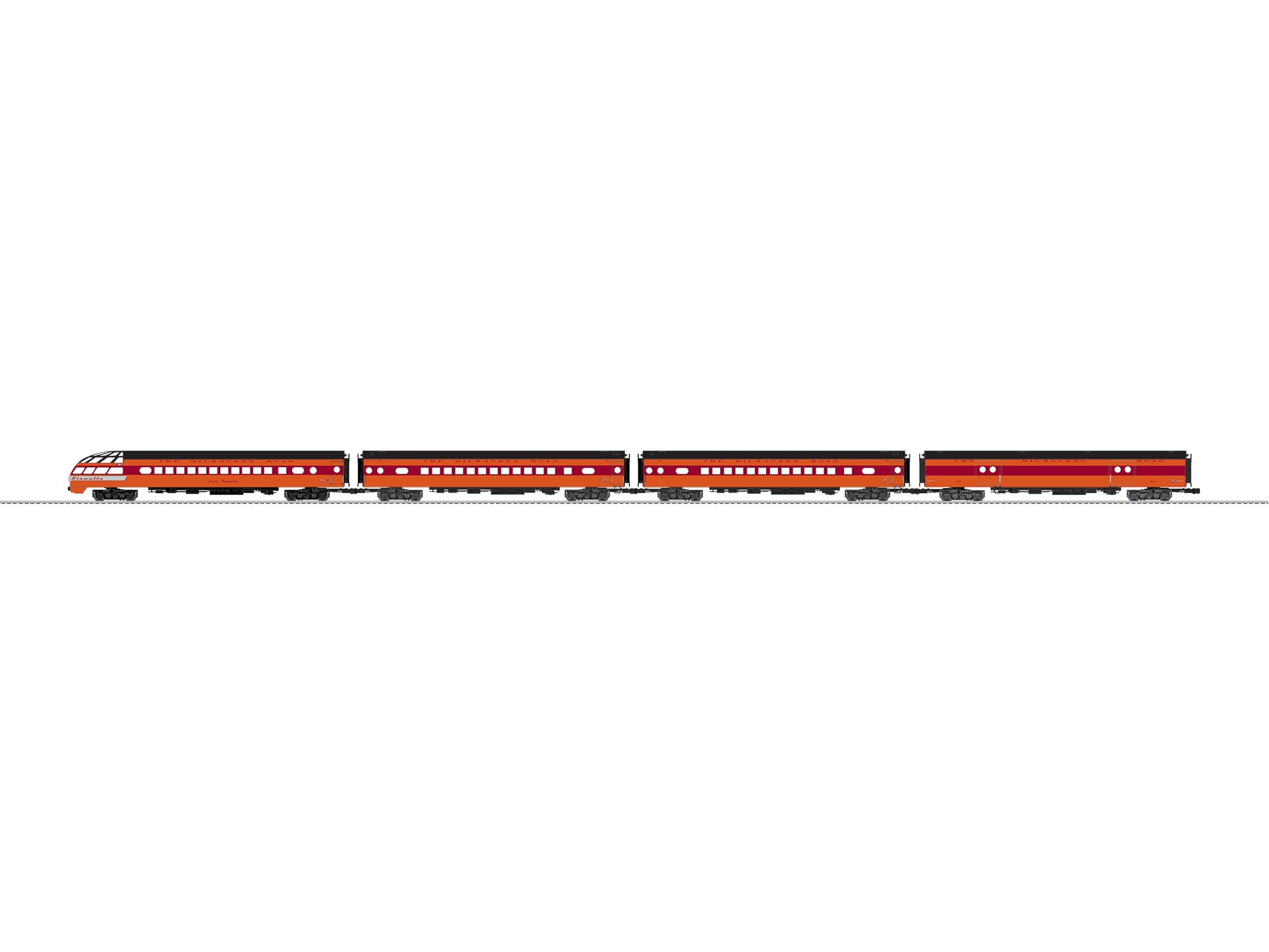 Milwaukee Road Hiawatha Aluminum 4 Pack (orange)