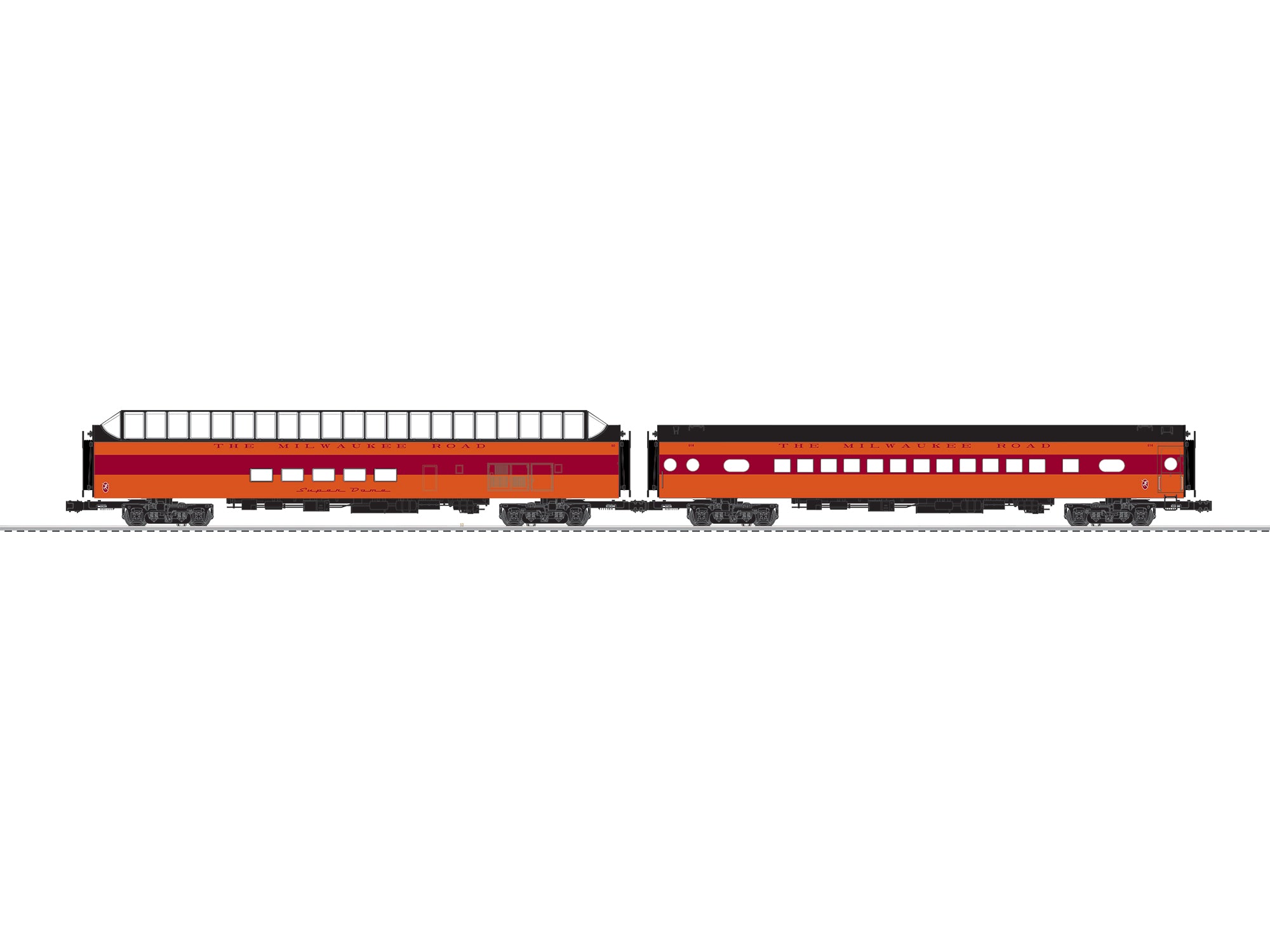 Milwaukee Road Hiawatha Aluminum 2 Pack (orange)
