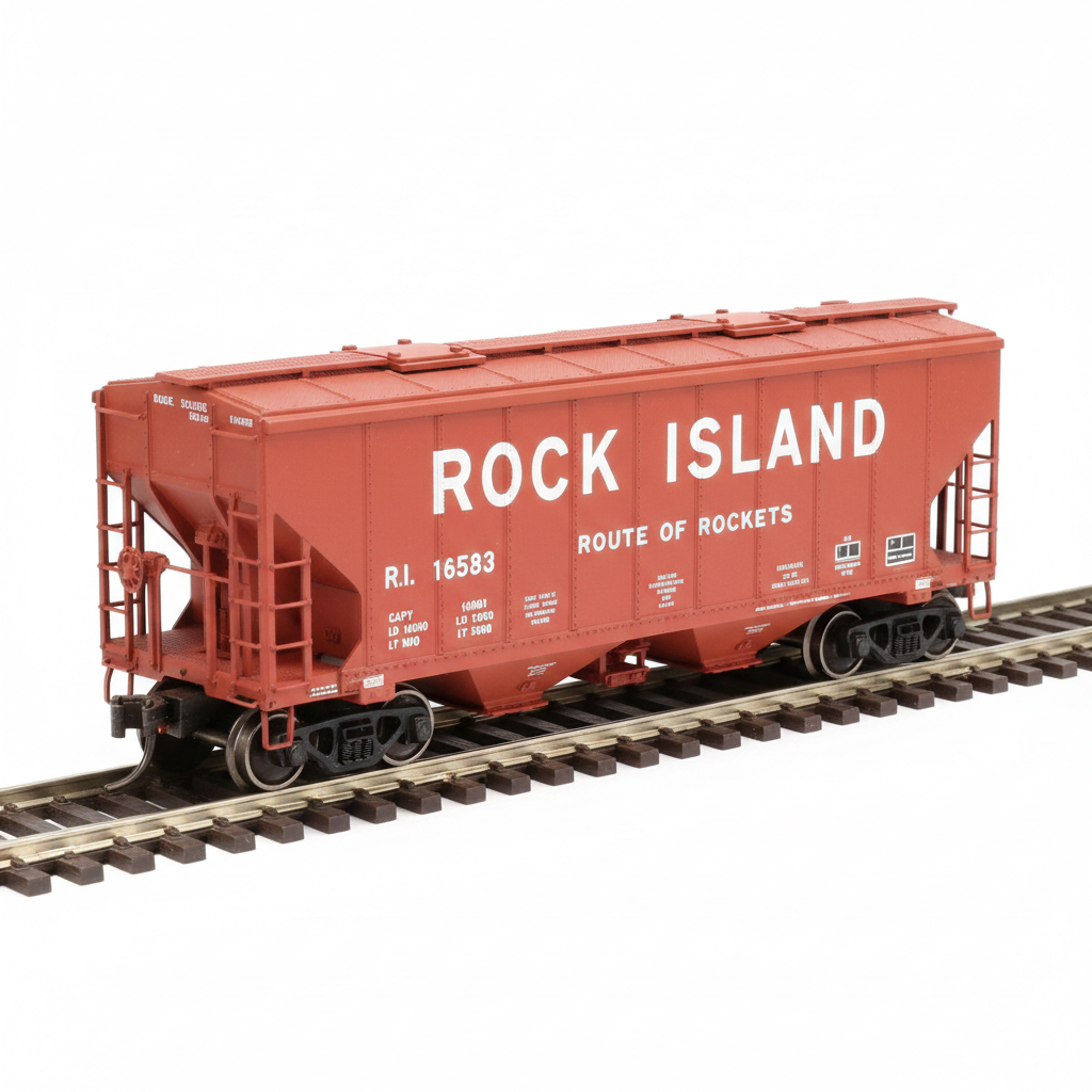 RMT 86340 O Scale 2-Bay Covered Hopper - Rock Island