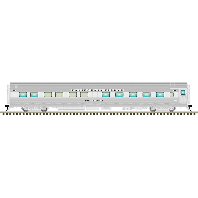 Atlas Mster O CZ Passenger Cars - Individual Cars - 3-Rail - "California Zephyr" WP "Silver Palisade" - 864