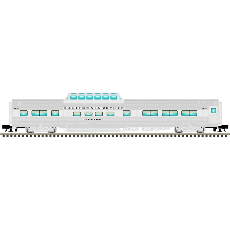 Atlas Mster O CZ Passenger Cars - Individual Cars - 2-Rail - "California Zephyr" CB&Q Silver Lariat - 4718